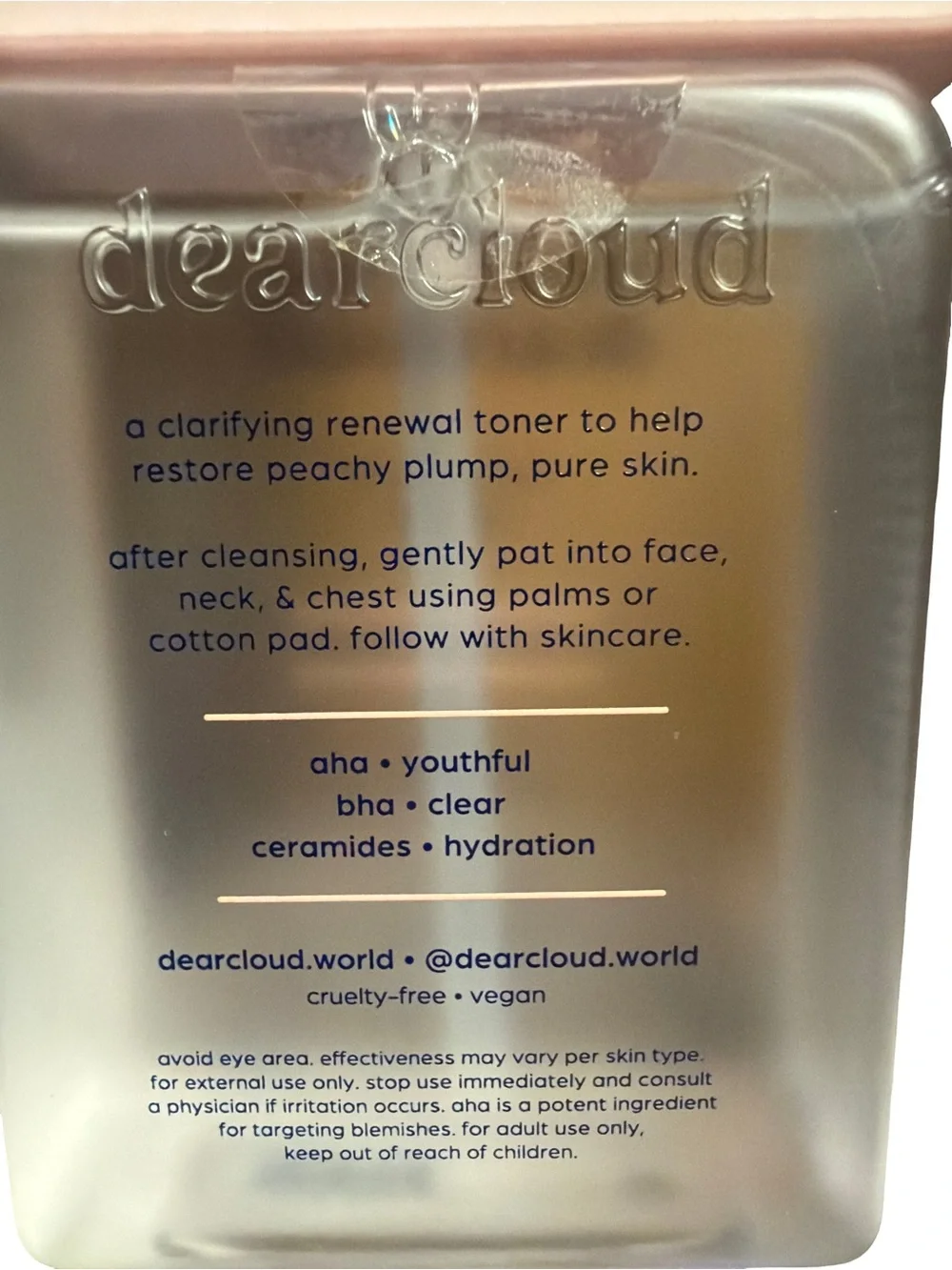 dearcloud NWT Skincare Trio - Youth Collagen Cream, Toner & Detox Cleansing Oil